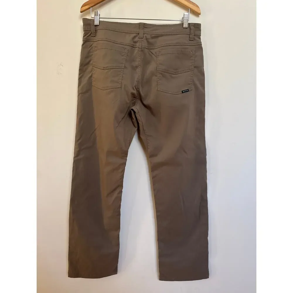 Prana Men’s Brion Pants Brown Slim Fit Stretch Hiking Outdoor Camping 34x32 - Picture 4 of 4